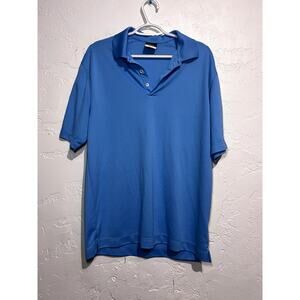 Nike dri fit golf blue polo mens large golfcore‎ tennis athleisure active sporty